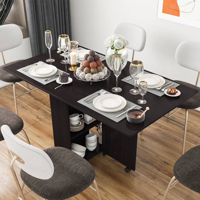 Wade Logan® Mccorkle Drop Leaf Trestle Dining Table & Reviews Wayfair